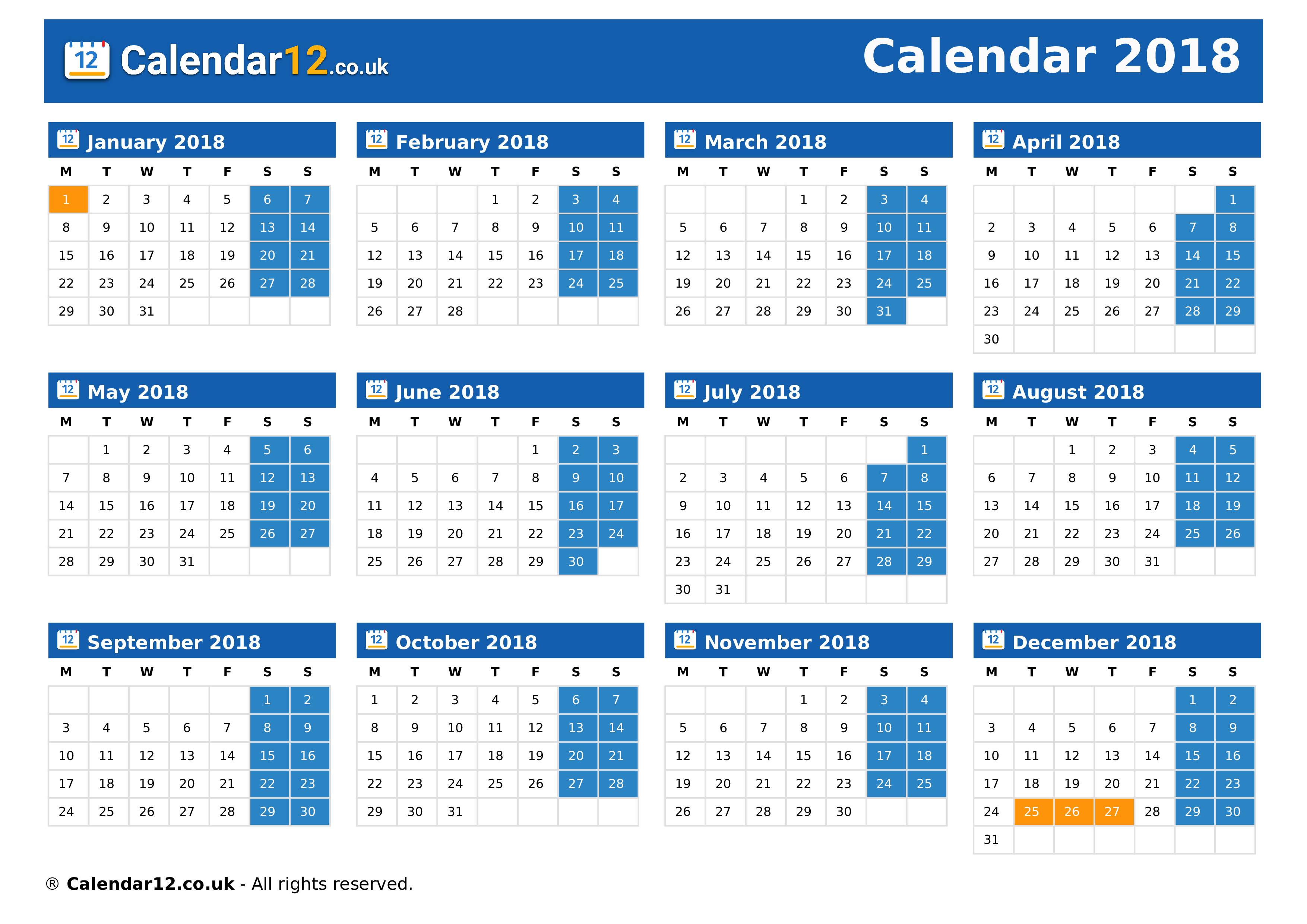 Calendar 18 Uk Calendar12 Co Uk